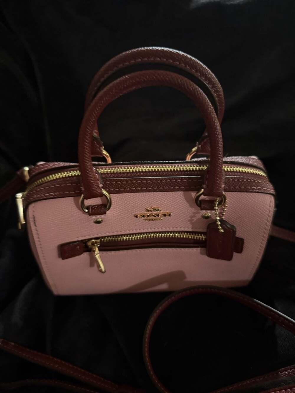Coach Pink and Brown Satchel - Picture 2 of 13